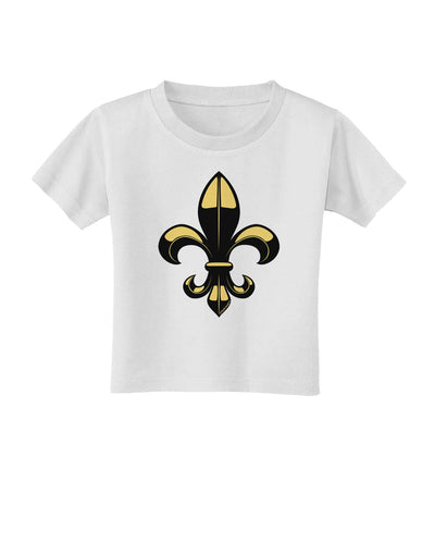 Golden Fleur de Lis Toddler T-Shirt-Toddler T-Shirt-TooLoud-White-2T-Davson Sales