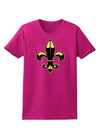 Golden Fleur de Lis Womens Dark T-Shirt-TooLoud-Hot-Pink-Small-Davson Sales