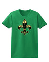 Golden Fleur de Lis Womens Dark T-Shirt-TooLoud-Kelly-Green-X-Small-Davson Sales