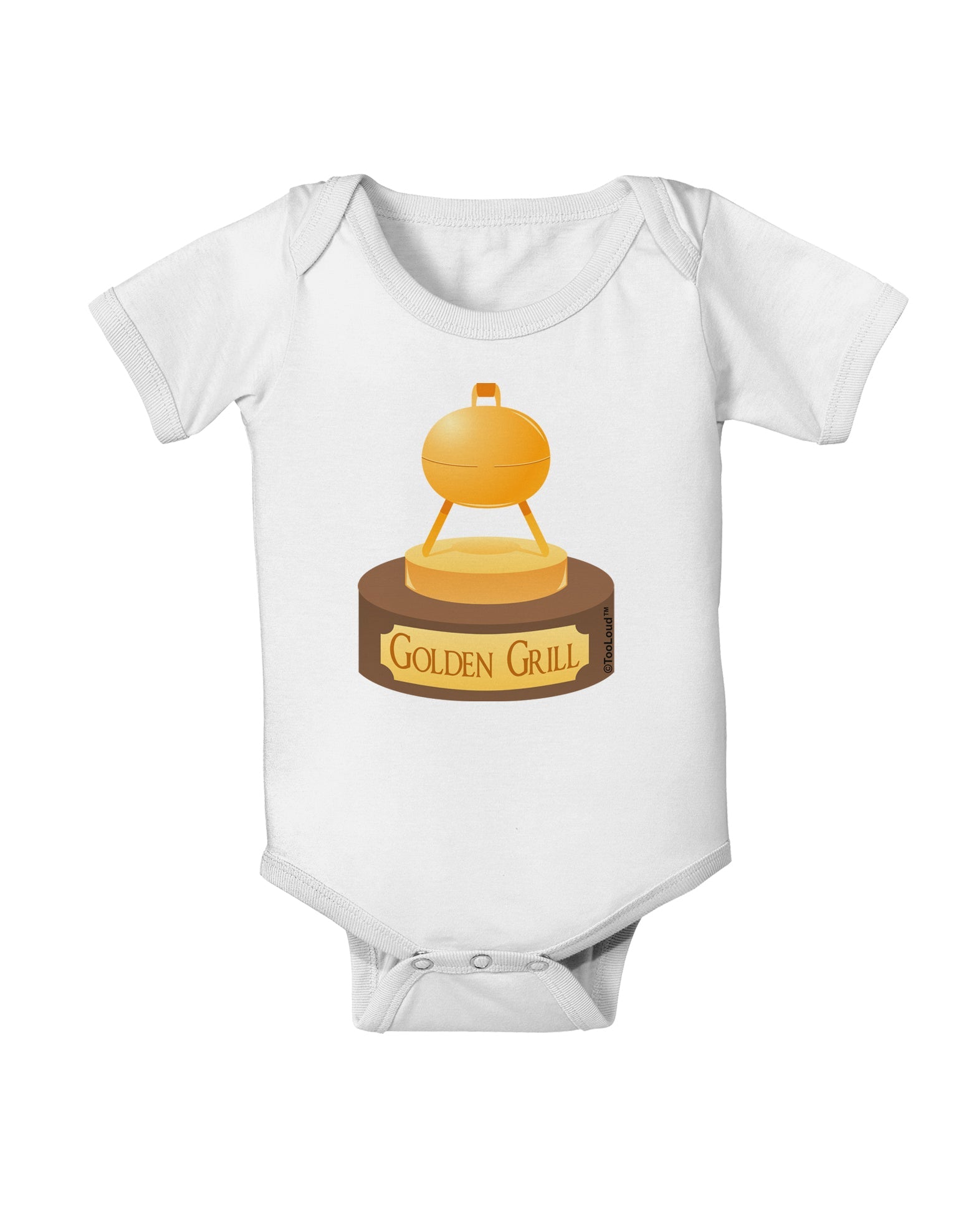 Golden Grill Trophy Baby Romper Bodysuit by TooLoud-Baby Romper-TooLoud-White-06-Months-Davson Sales
