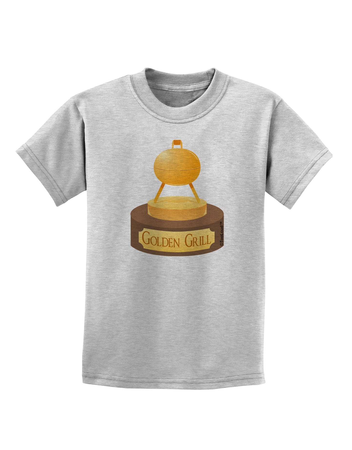 Golden Grill Trophy Childrens T-Shirt by TooLoud-Childrens T-Shirt-TooLoud-AshGray-X-Small-Davson Sales