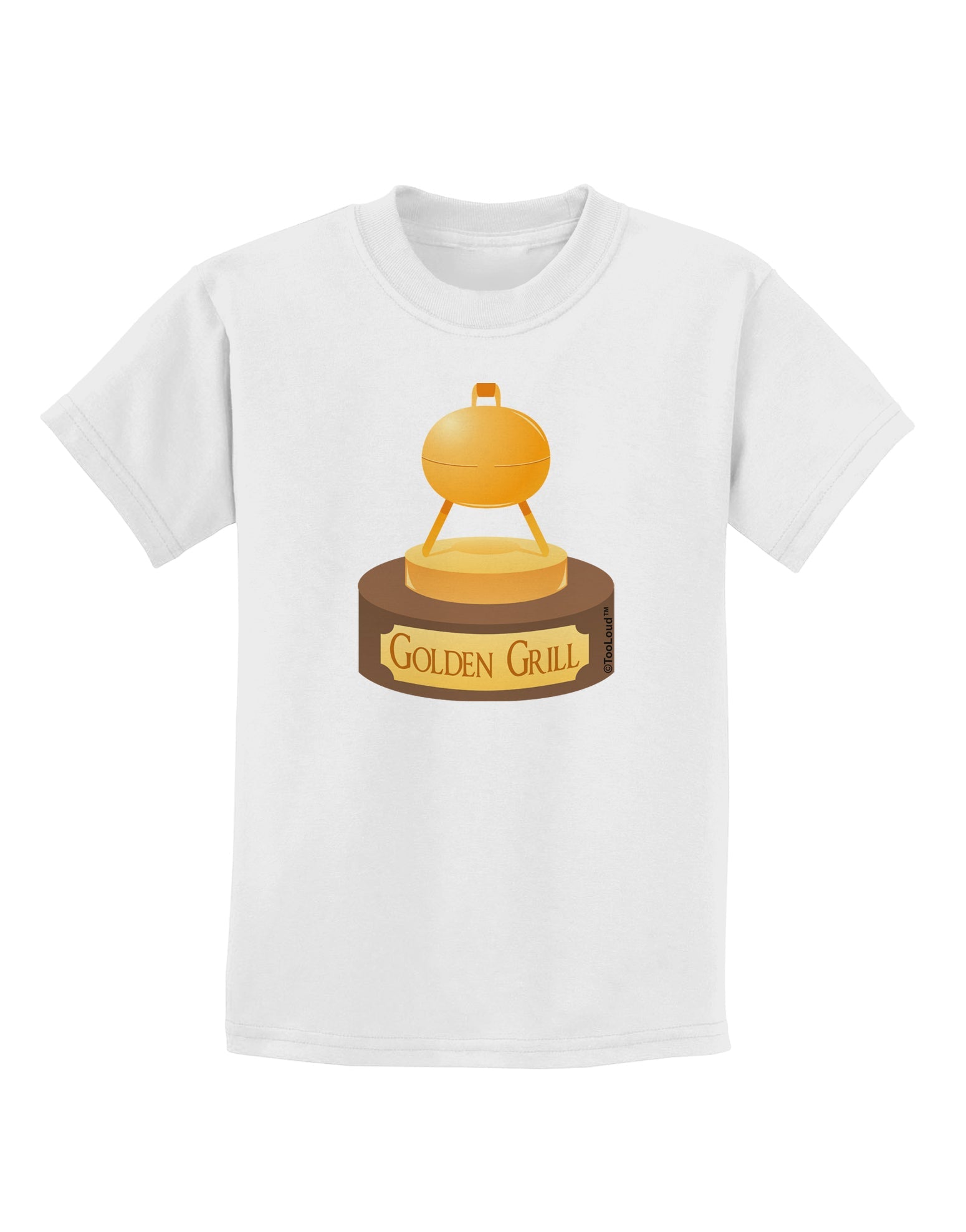 Golden Grill Trophy Childrens T-Shirt by TooLoud-Childrens T-Shirt-TooLoud-White-X-Small-Davson Sales