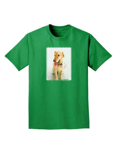 Golden Retriever Watercolor Adult Dark T-Shirt-Mens T-Shirt-TooLoud-Kelly-Green-Small-Davson Sales