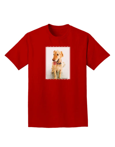 Golden Retriever Watercolor Adult Dark T-Shirt-Mens T-Shirt-TooLoud-Red-Small-Davson Sales