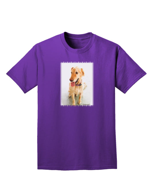 Golden Retriever Watercolor Adult Dark T-Shirt-Mens T-Shirt-TooLoud-Purple-Small-Davson Sales