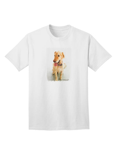 Golden Retriever Watercolor Adult T-Shirt-Mens T-Shirt-TooLoud-White-Small-Davson Sales