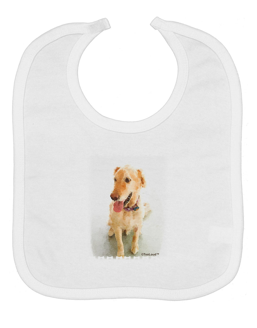 Golden Retriever Watercolor Baby Bib