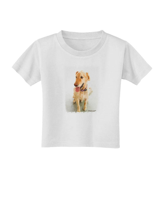 Golden Retriever Watercolor Toddler T-Shirt-Toddler T-Shirt-TooLoud-White-2T-Davson Sales