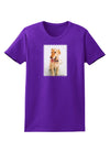 Golden Retriever Watercolor Womens Dark T-Shirt-TooLoud-Purple-X-Small-Davson Sales