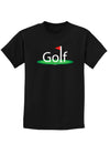 Golf Childrens Dark T-Shirt-Childrens T-Shirt-TooLoud-Black-X-Small-Davson Sales