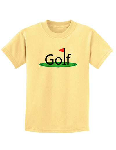 Golf Childrens T-Shirt-Childrens T-Shirt-TooLoud-Daffodil-Yellow-X-Small-Davson Sales