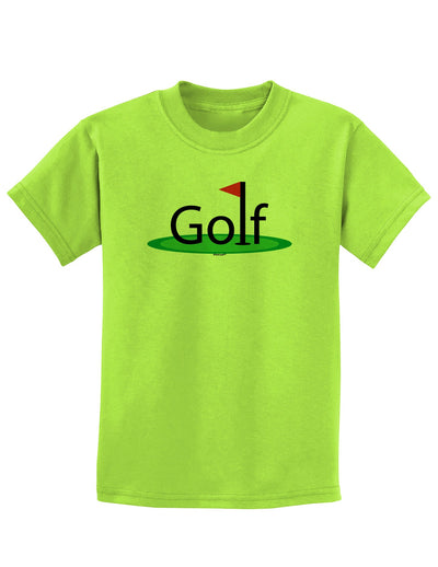 Golf Childrens T-Shirt-Childrens T-Shirt-TooLoud-Lime-Green-X-Small-Davson Sales