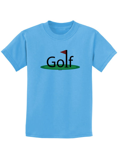 Golf Childrens T-Shirt-Childrens T-Shirt-TooLoud-Aquatic-Blue-X-Small-Davson Sales