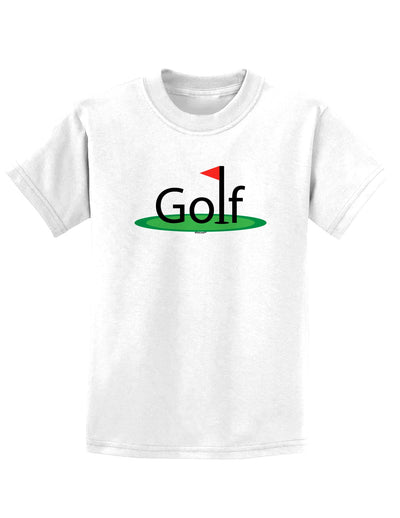 Golf Childrens T-Shirt-Childrens T-Shirt-TooLoud-White-X-Small-Davson Sales