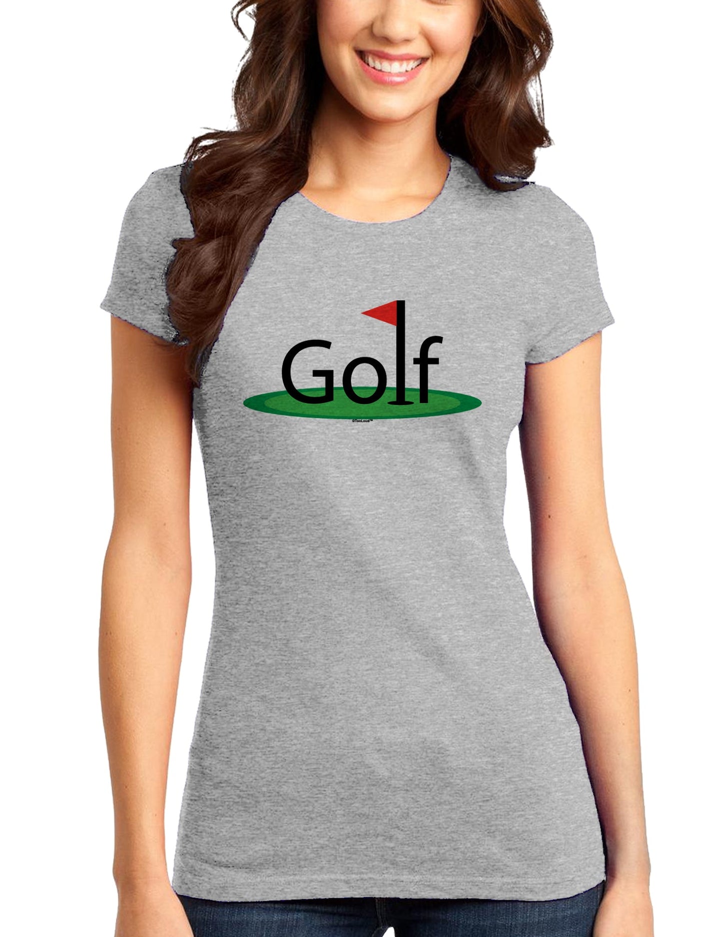 Golf Juniors T-Shirt-Womens Juniors T-Shirt-TooLoud-Heather-Gray-Small-Davson Sales