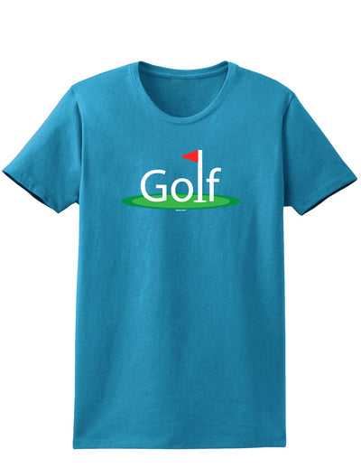 Golf Womens Dark T-Shirt-TooLoud-Turquoise-X-Small-Davson Sales