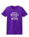 Good Books and Fine Wine Womens Dark T-Shirt-TooLoud-Purple-X-Small-Davson Sales