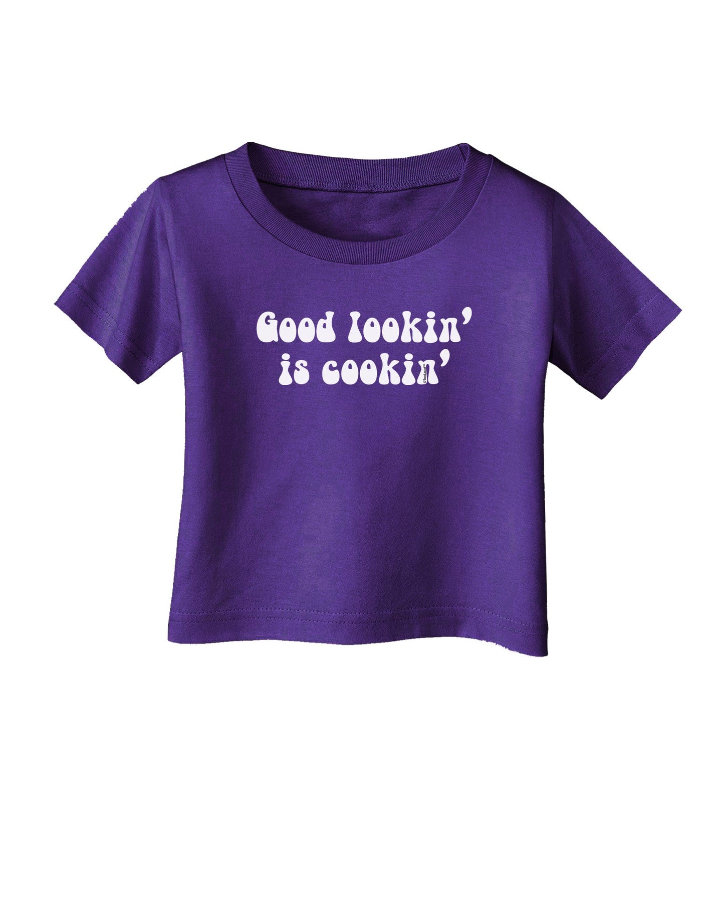 Good Lookin' Is Cookin' - Text Infant T-Shirt Dark-Infant T-Shirt-TooLoud-Purple-06-Months-Davson Sales