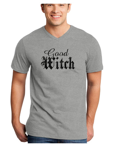 Good Witch - Halloween Distressed Adult V-Neck T-shirt-Mens V-Neck T-Shirt-TooLoud-HeatherGray-Small-Davson Sales