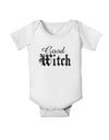 Good Witch - Halloween Distressed Baby Romper Bodysuit-Baby Romper-TooLoud-White-06-Months-Davson Sales