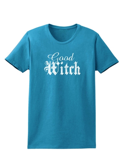 Good Witch - Halloween Distressed Womens Dark T-Shirt-Womens T-Shirt-TooLoud-Turquoise-X-Small-Davson Sales