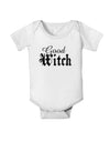 Good Witch - Halloween Text Baby Romper Bodysuit-Baby Romper-TooLoud-White-06-Months-Davson Sales