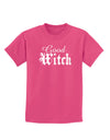 Good Witch - Halloween Text Childrens Dark T-Shirt-Childrens T-Shirt-TooLoud-Sangria-X-Small-Davson Sales