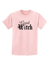 Good Witch - Halloween Text Childrens T-Shirt-Childrens T-Shirt-TooLoud-PalePink-X-Small-Davson Sales