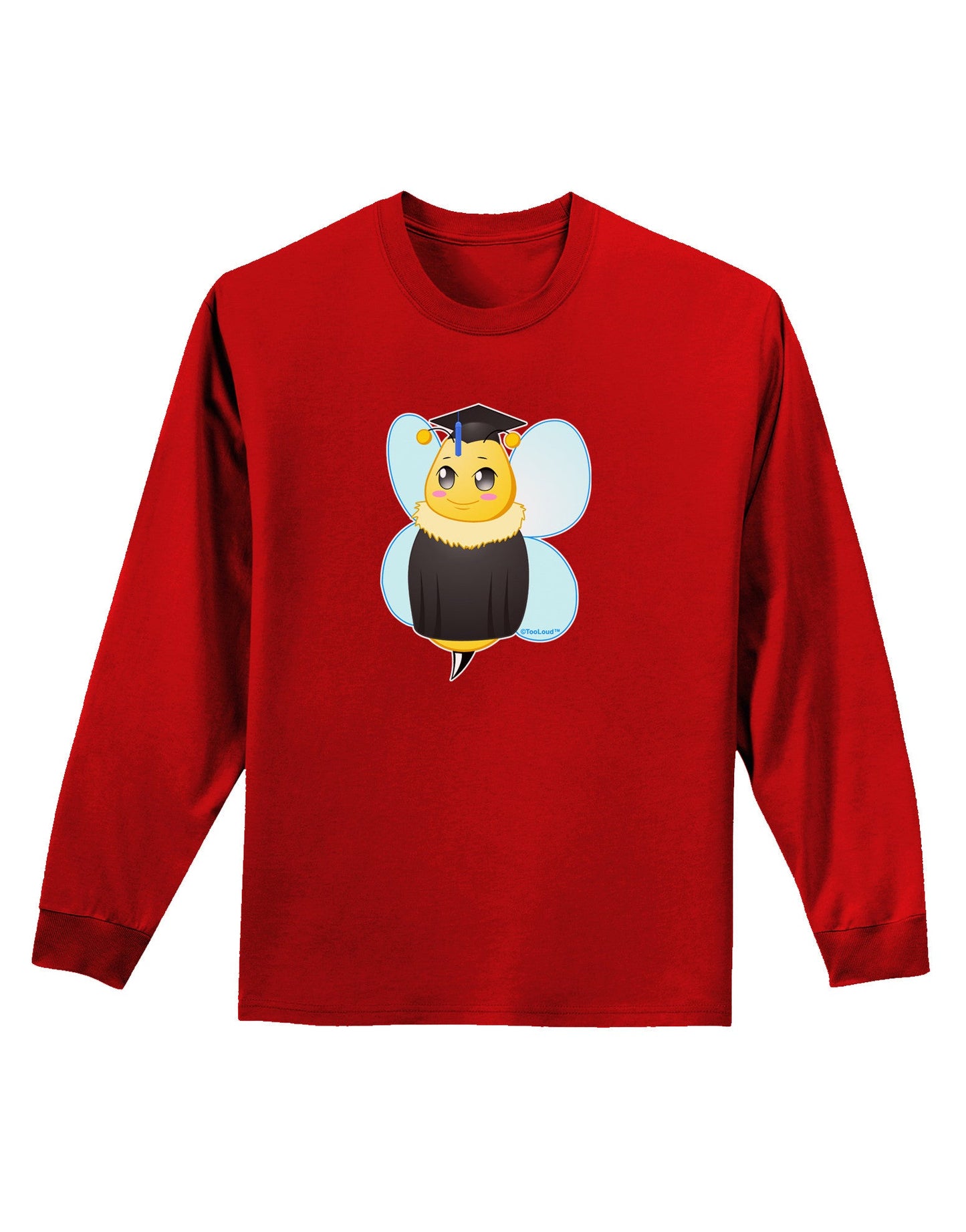 Graduation Bee Adult Long Sleeve Dark T-Shirt-TooLoud-Red-Small-Davson Sales