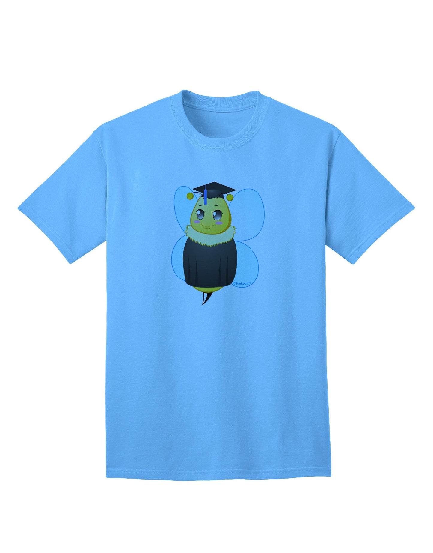 Graduation Bee Adult T-Shirt: Celebrate Achievement in Style-Mens T-shirts-TooLoud-Aquatic-Blue-Small-Davson Sales