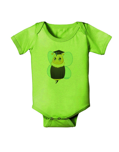 Graduation Bee Baby Romper Bodysuit-Baby Romper-TooLoud-Lime-06-Months-Davson Sales