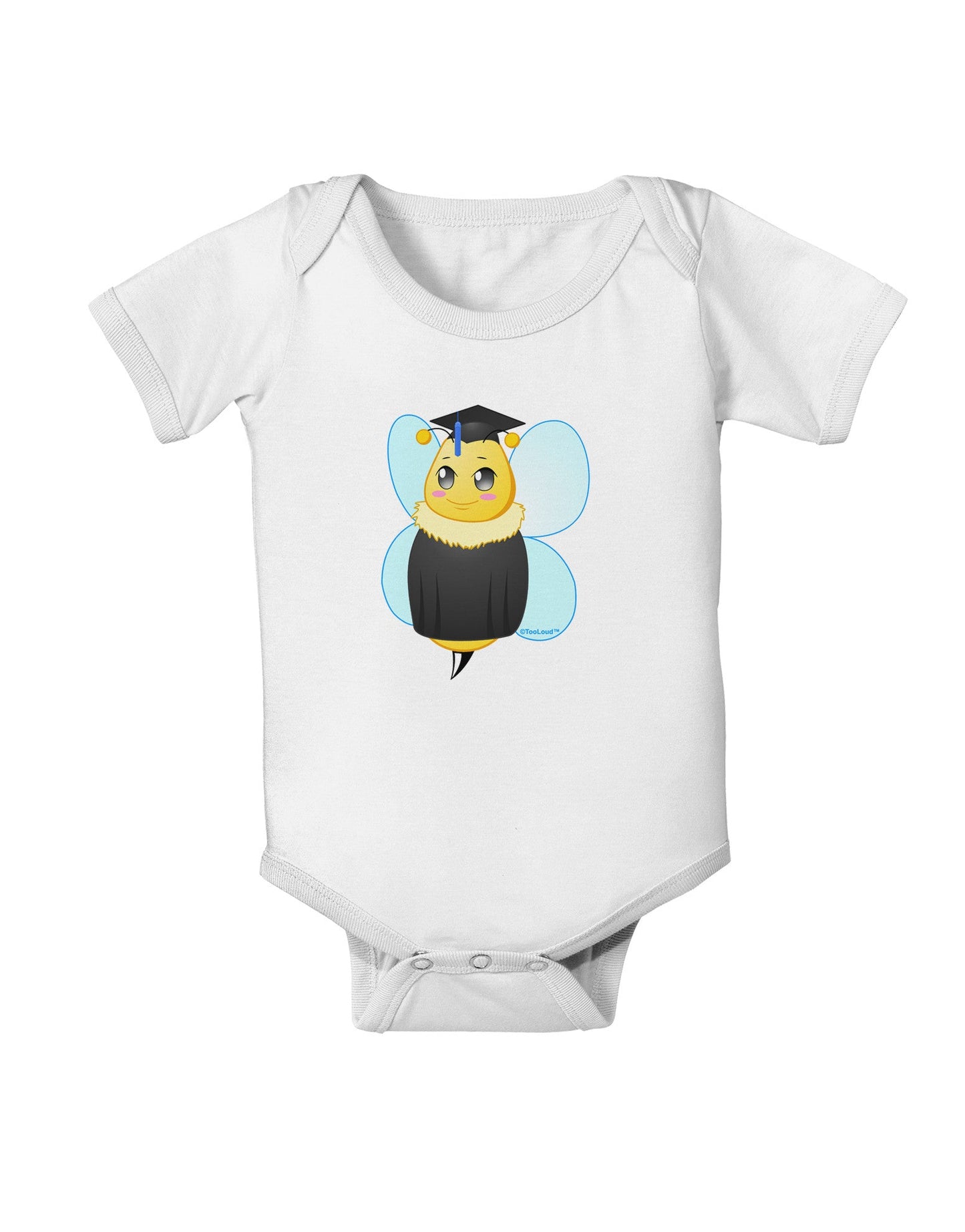 Graduation Bee Baby Romper Bodysuit-Baby Romper-TooLoud-White-06-Months-Davson Sales