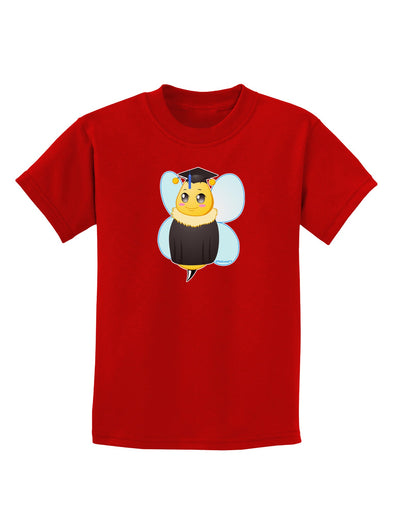 Graduation Bee Childrens Dark T-Shirt-Childrens T-Shirt-TooLoud-Red-X-Small-Davson Sales