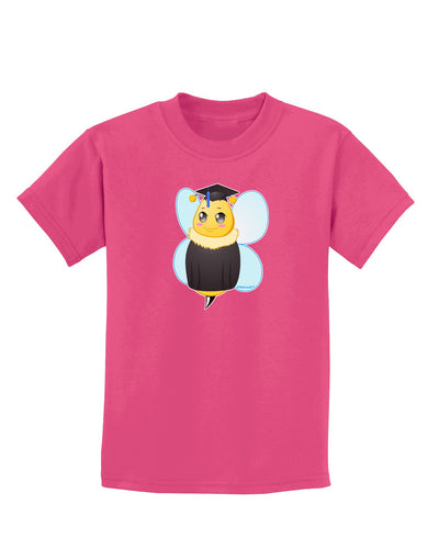 Graduation Bee Childrens Dark T-Shirt-Childrens T-Shirt-TooLoud-Sangria-X-Small-Davson Sales