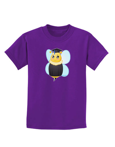 Graduation Bee Childrens Dark T-Shirt-Childrens T-Shirt-TooLoud-Purple-X-Small-Davson Sales