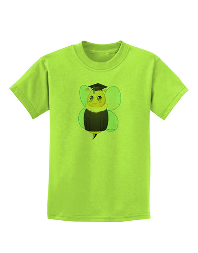 Graduation Bee Childrens T-Shirt-Childrens T-Shirt-TooLoud-Lime-Green-X-Small-Davson Sales