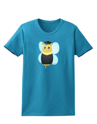 Graduation Bee Womens Dark T-Shirt-TooLoud-Turquoise-X-Small-Davson Sales