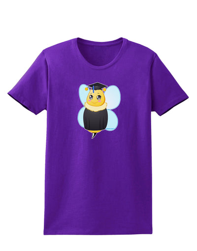 Graduation Bee Womens Dark T-Shirt-TooLoud-Purple-X-Small-Davson Sales