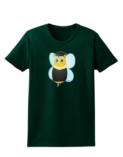 Graduation Bee Womens Dark T-Shirt-TooLoud-Forest-Green-Small-Davson Sales