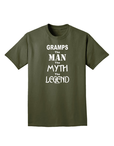 Gramps The Man The Myth The Legend Adult Dark T-Shirt by TooLoud-Mens T-Shirt-TooLoud-Military-Green-Small-Davson Sales