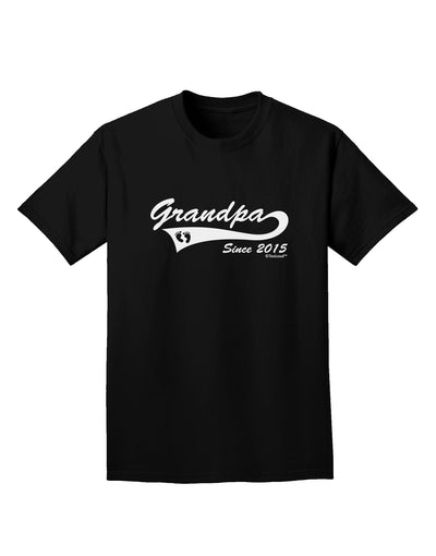 Grandpa Since 2015 Adult Dark T-Shirt by TooLoud-Mens T-Shirt-TooLoud-Black-Small-Davson Sales