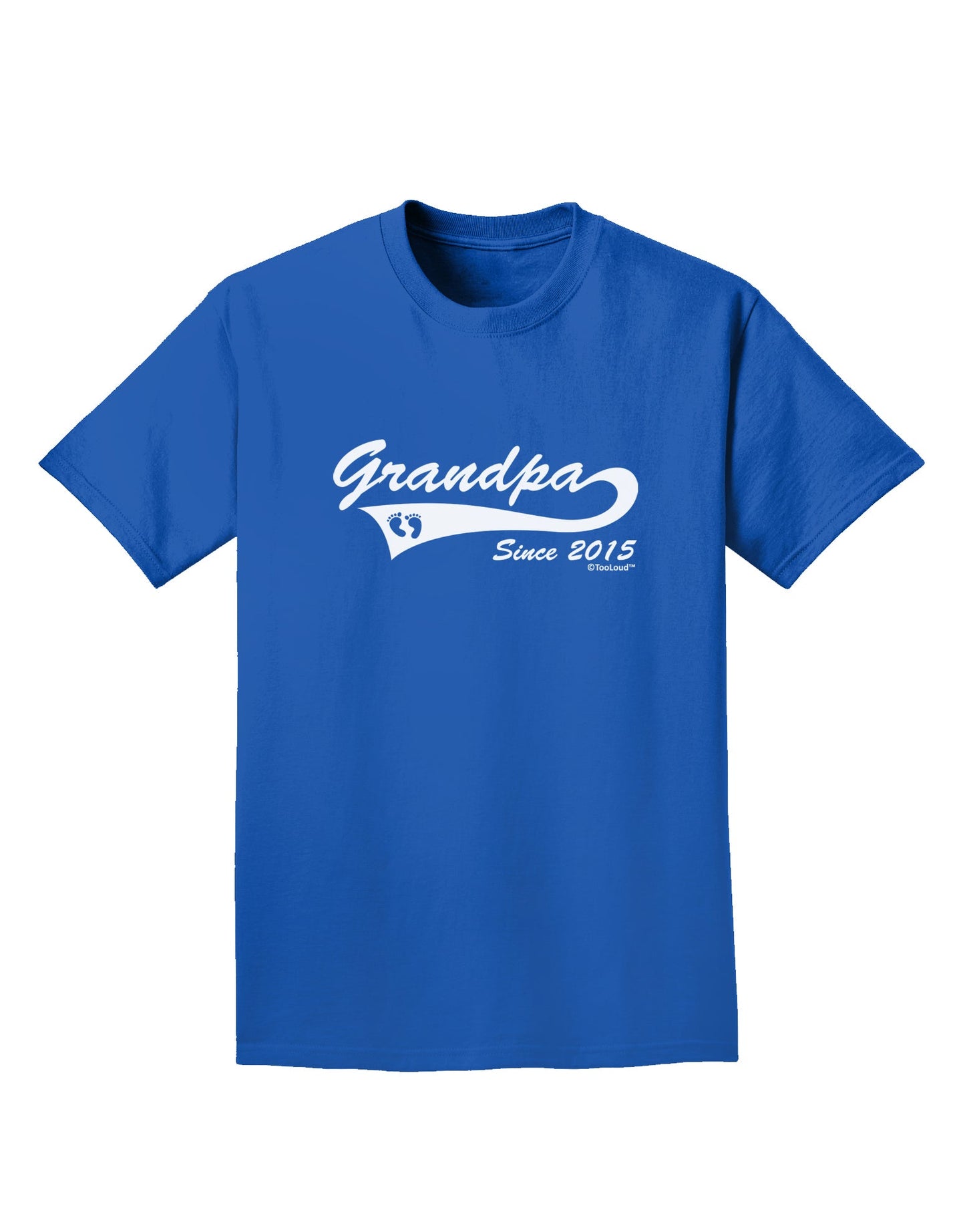 Grandpa Since 2015 Adult Dark T-Shirt by TooLoud-Mens T-Shirt-TooLoud-Royal-Blue-Small-Davson Sales