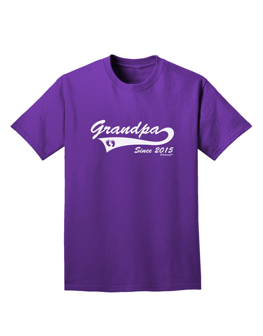 Grandpa Since 2015 Adult Dark T-Shirt by TooLoud-Mens T-Shirt-TooLoud-Purple-Small-Davson Sales