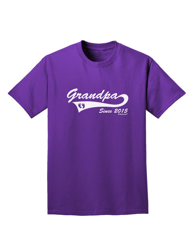 Grandpa Since 2015 Adult Dark T-Shirt by TooLoud-Mens T-Shirt-TooLoud-Purple-Small-Davson Sales