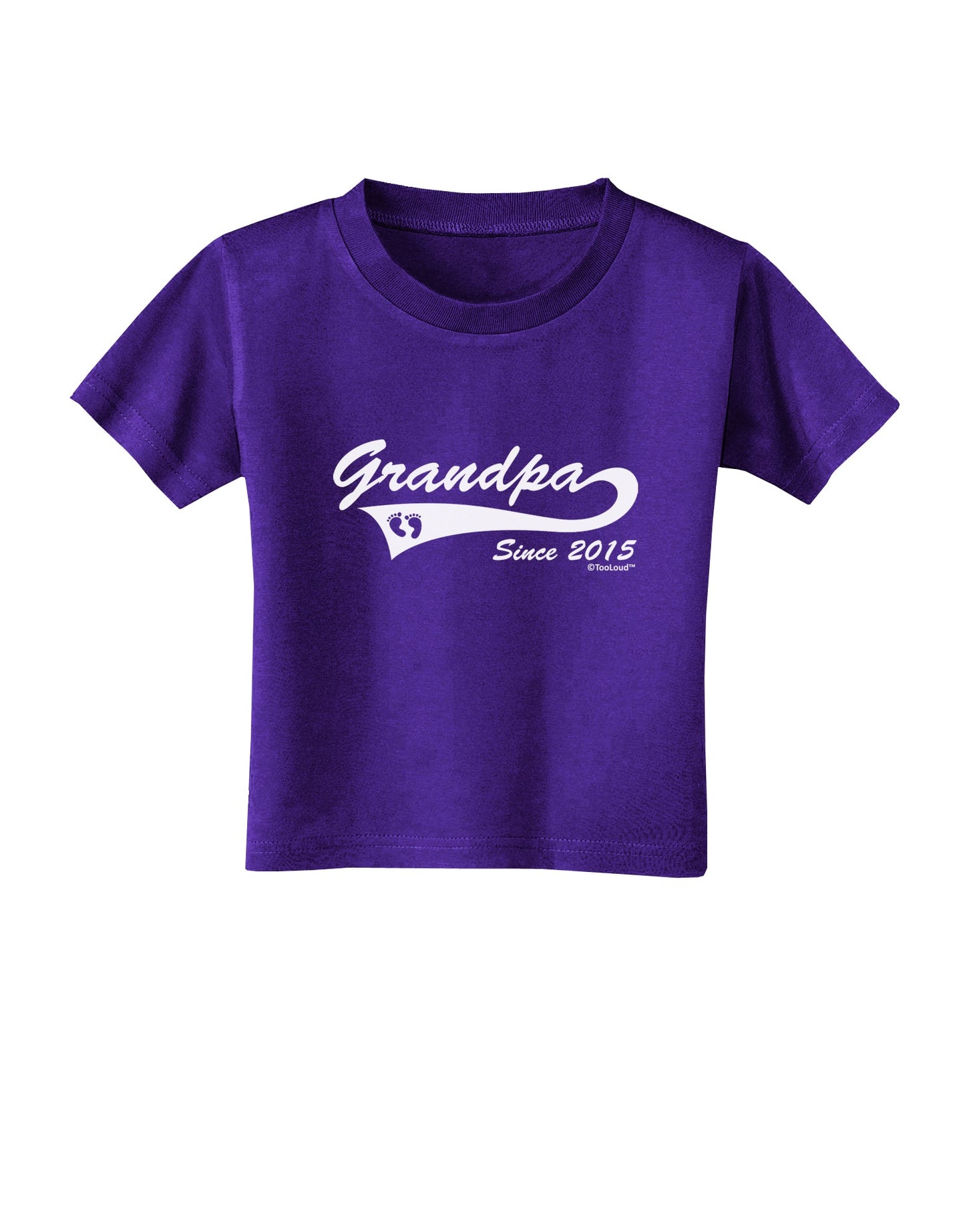 Grandpa Since 2015 Toddler T-Shirt Dark by TooLoud-Toddler T-Shirt-TooLoud-Purple-2T-Davson Sales