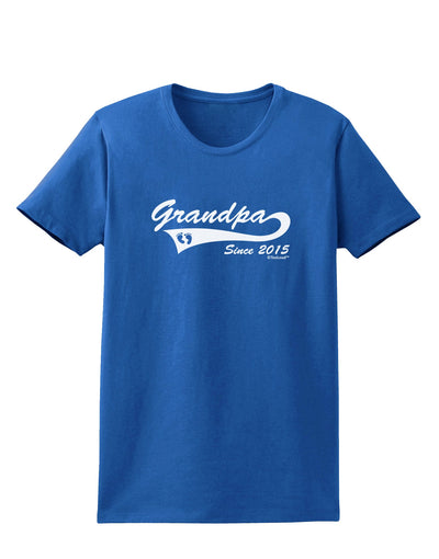 Grandpa Since 2015 Womens Dark T-Shirt by TooLoud-Womens T-Shirt-TooLoud-Royal-Blue-X-Small-Davson Sales