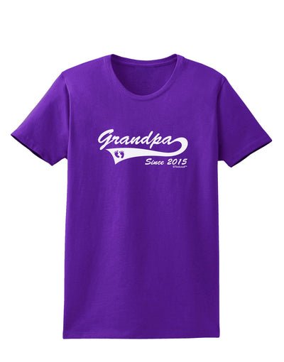 Grandpa Since 2015 Womens Dark T-Shirt by TooLoud-Womens T-Shirt-TooLoud-Purple-X-Small-Davson Sales