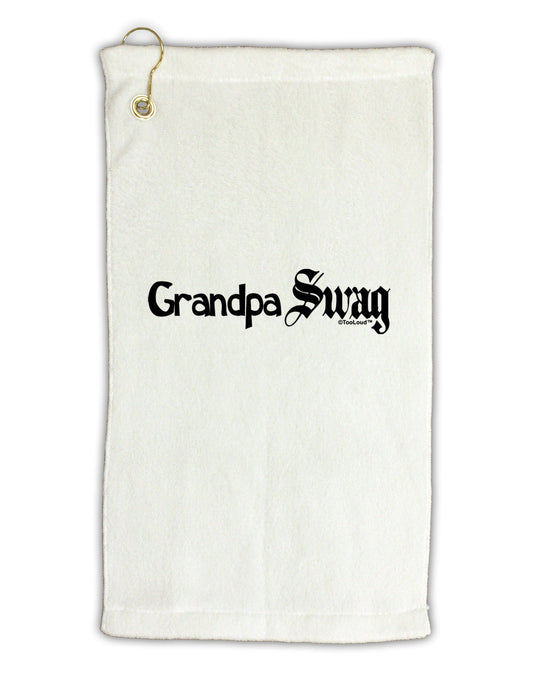 Grandpa Swag Text Micro Terry Gromet Golf Towel 16 x 25 inch by TooLoud-Golf Towel-TooLoud-White-Davson Sales