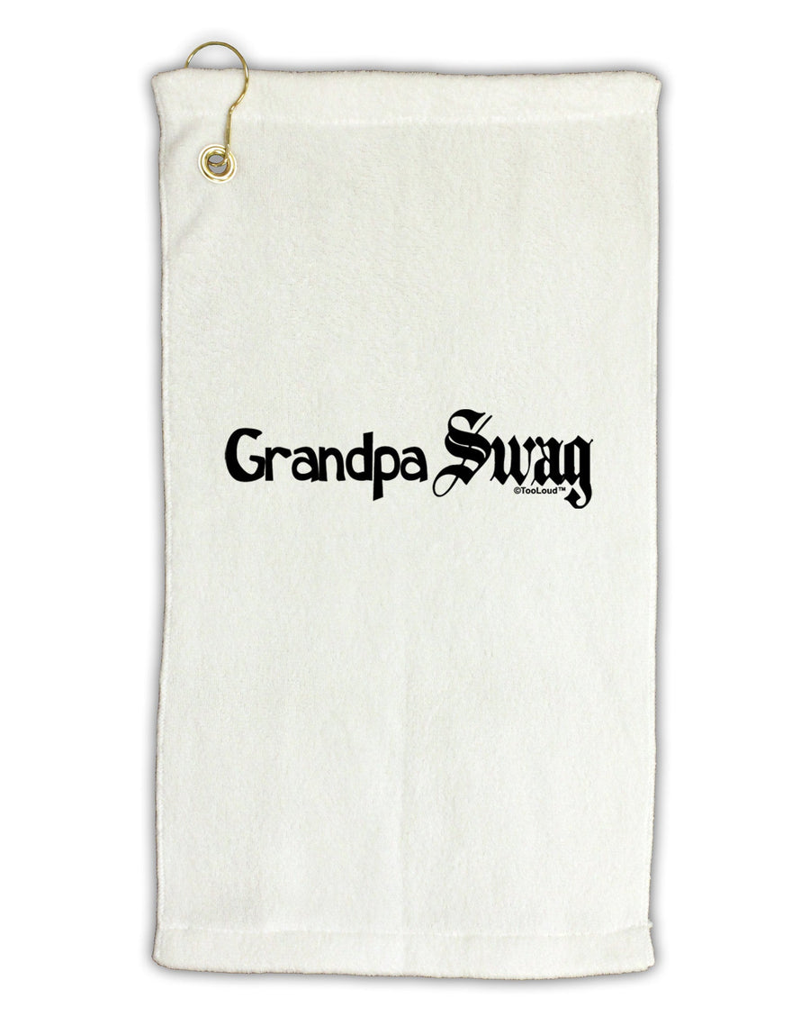 Grandpa Swag Text Micro Terry Gromet Golf Towel 16 x 25 inch by TooLoud-Golf Towel-TooLoud-White-Davson Sales