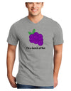 Grapes - I'm a Bunch of Fun Adult V-Neck T-shirt-Mens V-Neck T-Shirt-TooLoud-HeatherGray-Small-Davson Sales